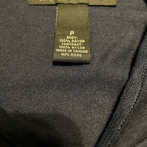 INC Petite Navy Blue Rhinestone Embellished Cap Sleeve Top Sz. Petite - Picture 3 of 7